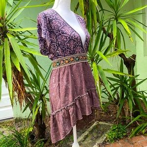 Anthropologie Mixed Print Boho Tunic